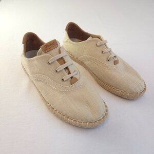 Olukai Kaula Pa'a Li Linen Espadrille Sneakers Women’s Size 6.5 – Natural Beige